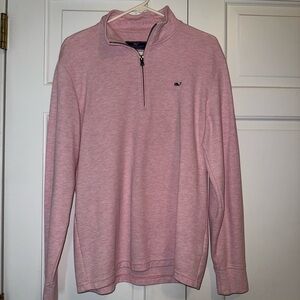 Vineyard Vines Men's Light Pink Zip-Up Sweater